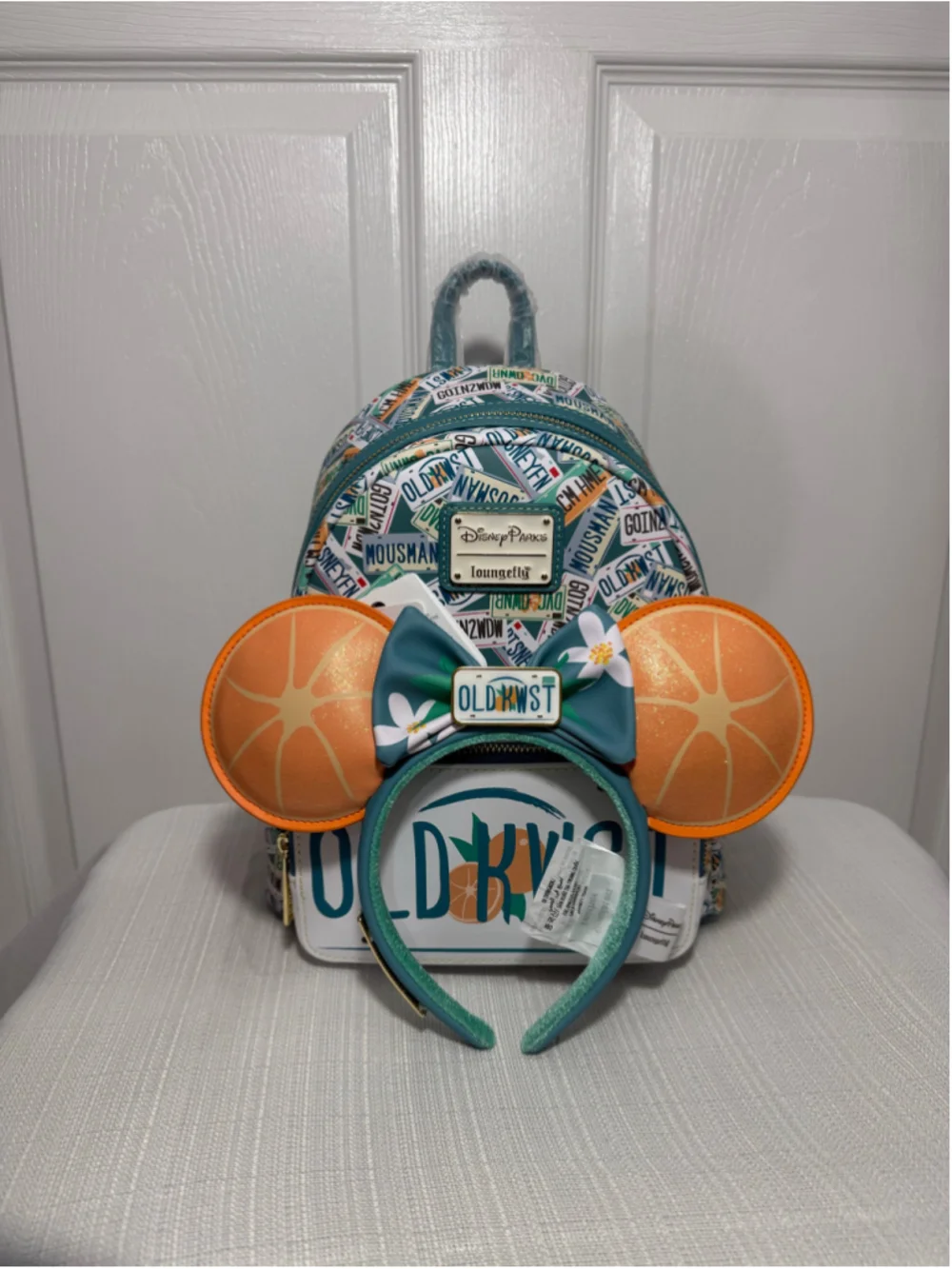 Women's Loungefly Disney Old Key West Backpack and Ears Set NWT